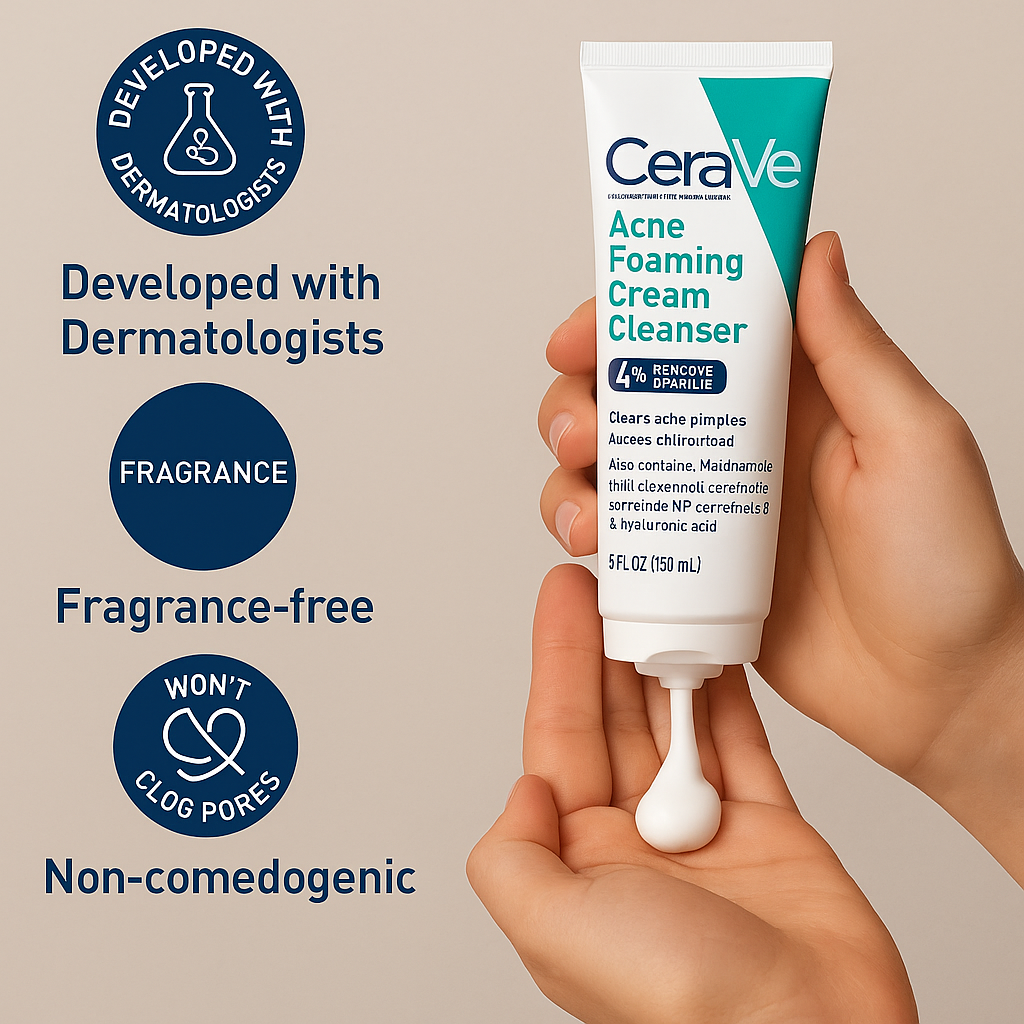 CeraVe 4-in-1 Skincare Kit | Cleanser, Serum, Night Cream & Sunscreen