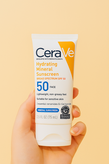 CeraVe Hydrating Mineral Sunscreen Face Lotion SPF 50